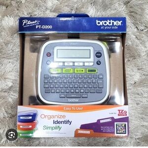Brother P-Touch PT-D200 Label Maker - Gray and White